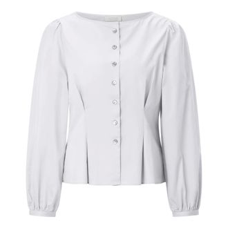 Rich & Royal Camicetta in Cotone Sagomata - - Blouses & Shirts - Donna - Bianco - M