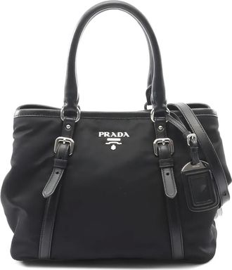 Prada Borsa tote in pelle anni 2000 - Nero