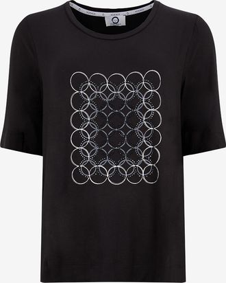 Marina Rinaldi Rundhals-T-Shirt aus Strass-Jersey Recente