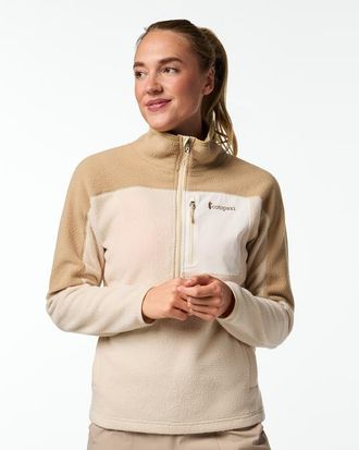 Cotopaxi Abrazo Fleece Half-Zip Jacket - Womens in Khaki And Cream at Nordstrom, Size Xx-Large