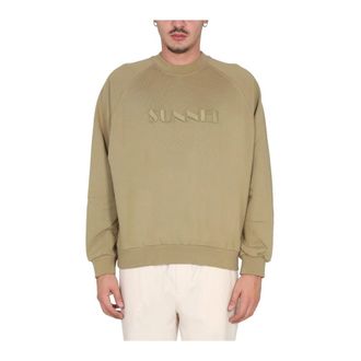 Sunnei Sunnei, Hoodies & sweatvesten, Heren, Beige, L, Katoen, Oversized Logo Sweatshirt
