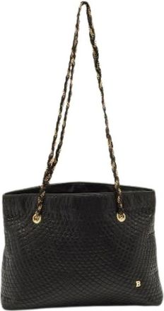 Bally Pre-owned Shoulder Bags, female, Black, Size: ONE SIZE Pre-owned Leather Shoulder Bag