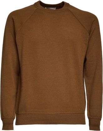 FILIPPO DE LAURENTIIS raglan-sleeve crew-neck sweatshirt - Brown