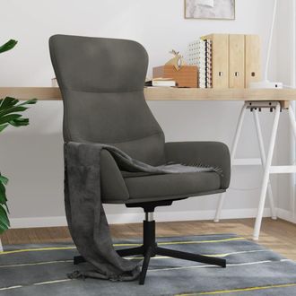 Nova Sill&oacute;n De Relax De Terciopelo Gris Oscuro Vidaxl
