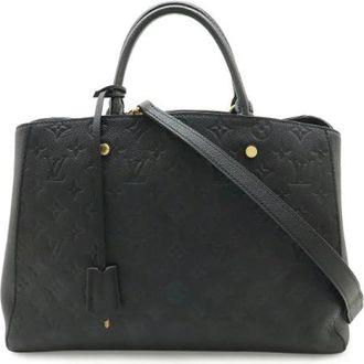 Louis Vuitton Pre-owned Monogram Empreinte Montecourt GM Handtas - Dames - Vintage Handtas - Zwart - ONE Size - Leer - Vintage