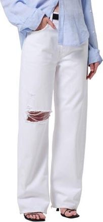 Citizens Of Humanity Ayla Ripped Baggy Wide Leg Jeans in Zinc (White) at Nordstrom Rack, Size 29