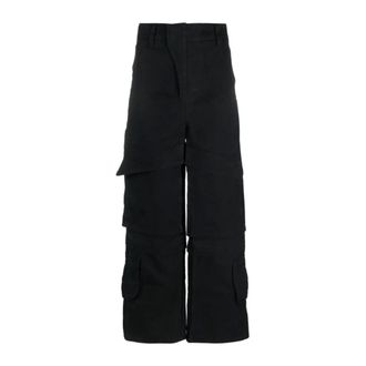 Entire studios Wide Trousers, female, Black, Size: M Hard Cargo Bat Wide Trousers