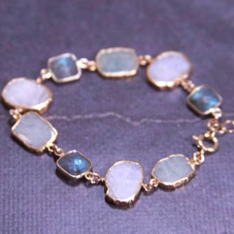 Mabel Chong Womens Como Bezel Adjustable Bracelet In Gold