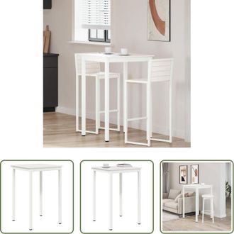 vidaXL vidaXL Tavolo in legno - Tavolo da bar Bianco 70 x 70 x 105 cm Pino massello