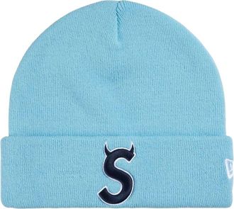 SUPREME x New Era SS26 Devil S Logo Beanie Light Blue SUP-SS26-1018-BLU