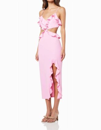 Elliatt Recognition Midi Dress In Baby Pink