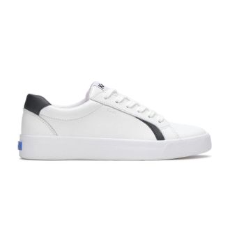 Keds Womens Keds Pursuit Sneakers White Leather Platform Shoes HAWK1838