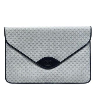 Gucci Pre-owned Clutches, female, Gray, Size: ONE SIZE Pre-owned Coated Canvas Clutch