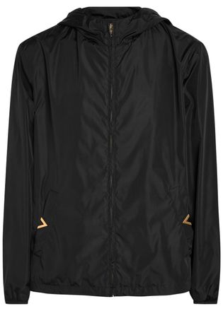 Valentino Garavani Hooded Shell Jacket - Black - 54 (IT54 / Xxl)