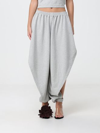 Alaia Wide-Leg Jogging Trousers in Cotton Blend with Cut-Outs