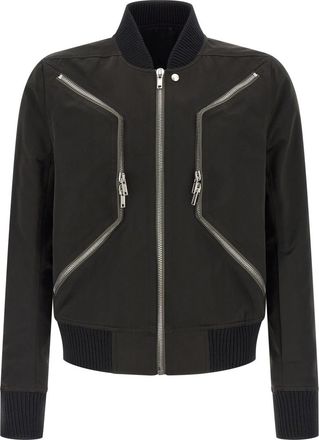 Rick Owens Black Solid Bomber Jacket