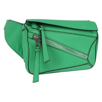 Loewe Vintage Belt Bags, unisex, Green, ONE SIZE, Pre-owned Leather Crossbody Bag