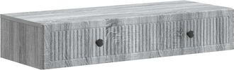vidaXL Mesa Lateral Montada En La Pared Gris Sonoma Vidaxl