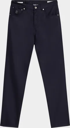 Brunello Cucinelli Men & apos;s Flannel Tapered Leg Five-Pocket Pants