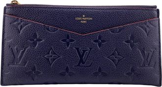 Louis Vuitton Navy Leather Pochette (Pre-Owned)