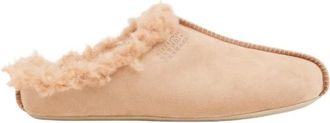 Maison Margiela Suede Faux Shearling Slipper - Dames - Pantoffels - Beige - 37 EU - Polyester - Schoenen