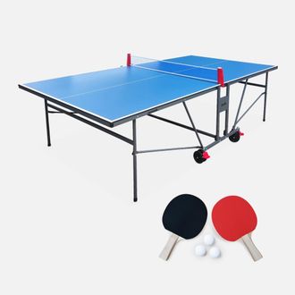 Sweeek Mesa De Ping Pong Interior Plegable Con 2 Raquetas Y 3 Pelotas, 274cm