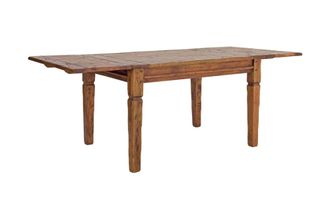 Konte Design Mesa de madera de acacia, acabado r&uacute;stico, extensible 200-290x100 cm