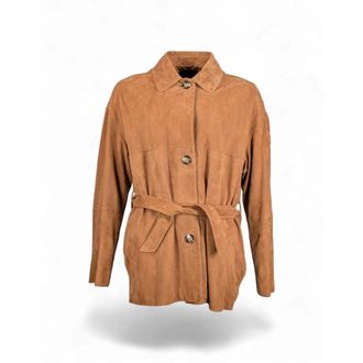 Peuterey Leather Jackets, female, Brown, Size: 2XS Machuca Suede Jacket