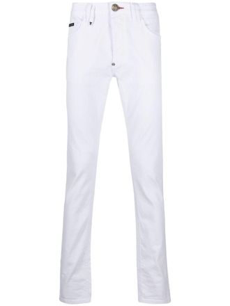 Philipp Plein Istitutional Super straight-cut jeans - White