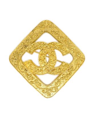 Chanel 1994 broche met CC logo - Goud