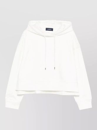 Sportmax slogan hooded sweatshirt drawstring hood