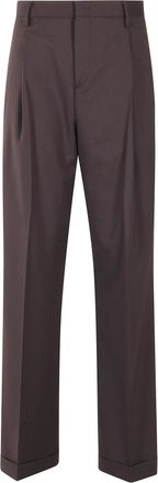 BRIGLIA 1949 Bridle Pants - Dames - Straight fit broeken - Bruin - L - Wol - Broeken