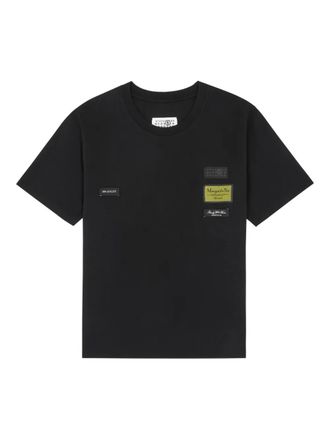 Maison Margiela T-shirt girocollo con applicazione - Nero