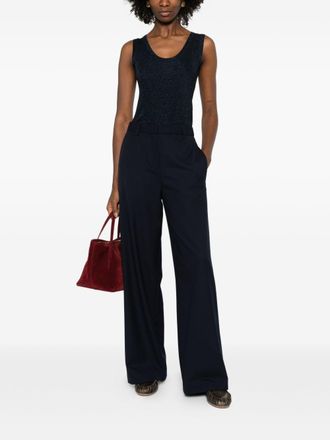 Fabiana Filippi Knit Scoop Neck Tank Top - Navy