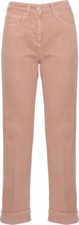 PESERICO Straight Jeans - Dames - Regular Fit Jeans - Roze - M - Jeans
