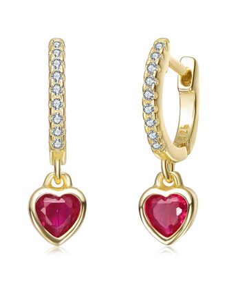 Rachel Glauber 14K Plated Cz Drop Earrings