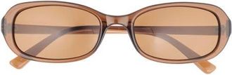 BP. Rectangular Wrap Sunglasses in Brown at Nordstrom