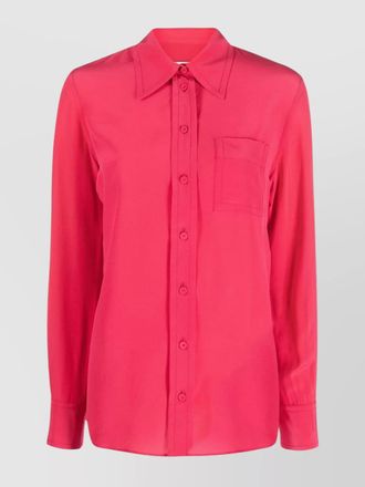Lanvin silk long-sleeve button-down shirt