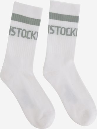 Birkenstock Mens Cotton Socks With Logo White Fabric