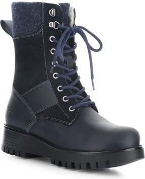 Bos. & Co. Genus Prima Waterproof Platform Bootie in Navy Saddle/suede/tw at Nordstrom Rack, Size 10-10.5Us / 41Eu