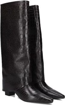 Stefano Lauran Bruine Winterlaarzen Brenda 12 - Dames - Laarzen met Hak - Bruin - 38 EU - Wol - Schoenen