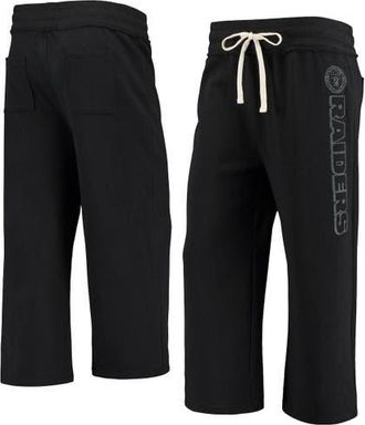 Junk Food Womens Junk Food Black Las Vegas Raiders Cropped Pants at Nordstrom, Size Small