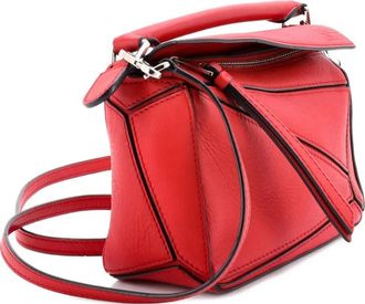 Loewe Puzzle Bag Leather Mini crossbody bag - Rood