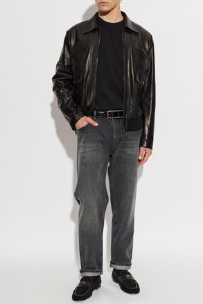 Dolce & Gabbana T-shirt With Logo Patch, Mens, Black