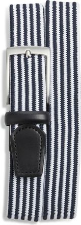 Nordstrom Ian Woven Elastic Belt in Navy Seaborne at Nordstrom, Size 38