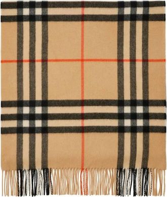 Burberry Sciarpa in lana e cashmere a quadri - - Accessories - Uomo - Beige - ONE SIZE