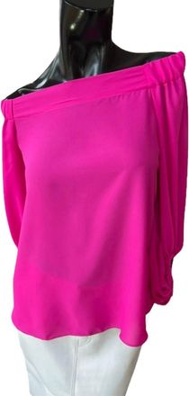 Joseph Ribkoff Off Shoulder Top In Ultra Pink