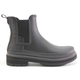 Hunter Refined Chelsea Stitch Rubber Womens Slip On Boots - Black - Size:UK 8