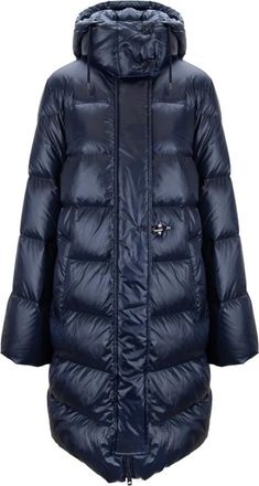 Fay Donsjack voor dames met rits en drukknoop - Dames - Dons jassen - Blauw - M - Jassen