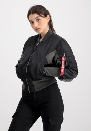 Alpha Industries Bomberjacke ALPHA INDUSTRIES MA-1 Cyber Women, Damen, Gr. XL, schwarz, Obermaterial: 100% Nylon, Futter: 100% Twill Nylon, F&uuml;llung: 100% Polyester, Ja